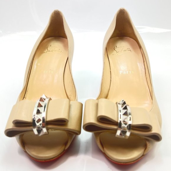 🌷❤️🔥FINAL SALE 🔥 NO OFFERS🌷💥Christian Louboutin Couche Nodo 70 Pumps 37 - Picture 4 of 8
